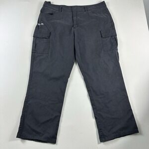 Tesla Pants Mens 40x28 Black Cargo Straight Tactical‎ Pockets Logo Embroidered